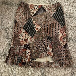 Chaps Multicolor Patchwork Pencil Skirt size‎ Medium